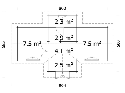 Koka māja Anna 26.8 m² - HOLDORS