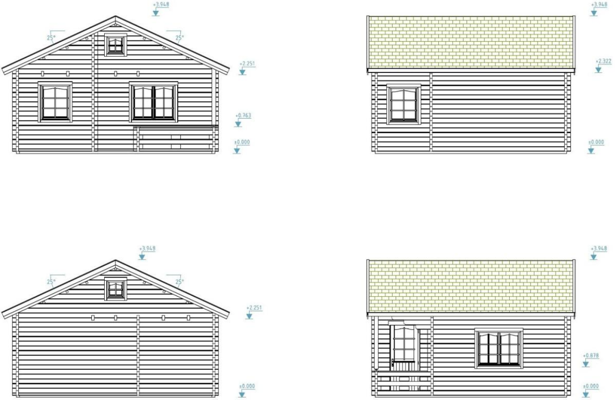 Koka māja Emīlija 40.1 + 5.2 m²