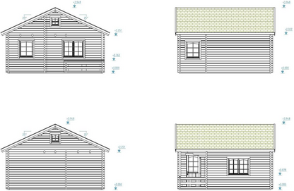 Koka māja Emīlija 40.1 + 5.2 m²