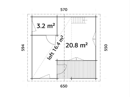 Koka māja Emīlija 40.1 + 5.2 m² - HOLDORS