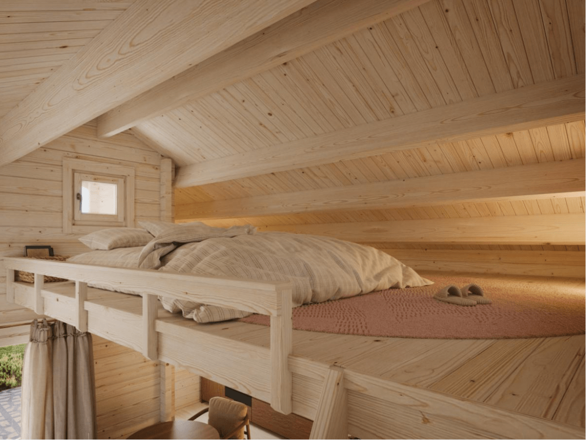 Koka māja Emīlija 40.1 + 5.2 m² - HOLDORS