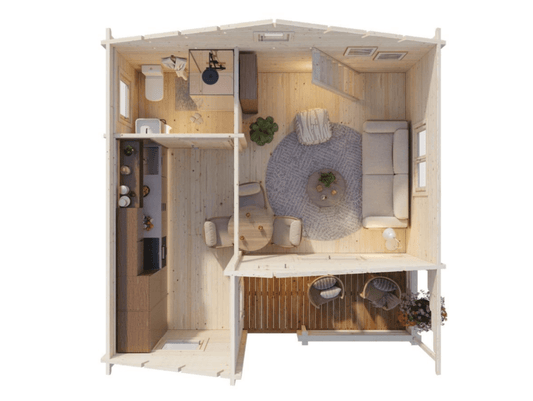 Koka māja Emīlija 40.1 + 5.2 m² - HOLDORS