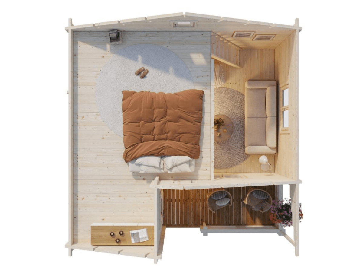 Koka māja Emīlija 40.1 + 5.2 m² - HOLDORS
