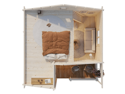 Koka māja Emīlija 40.1 + 5.2 m² - HOLDORS