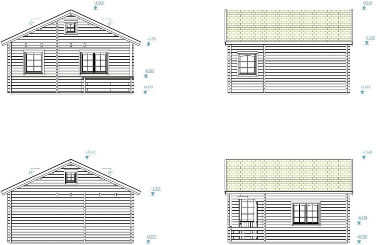 Koka māja Emīlija 40.1 + 5.2 m² - HOLDORS