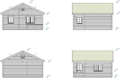 Koka māja Emīlija 40.1 + 5.2 m² - HOLDORS