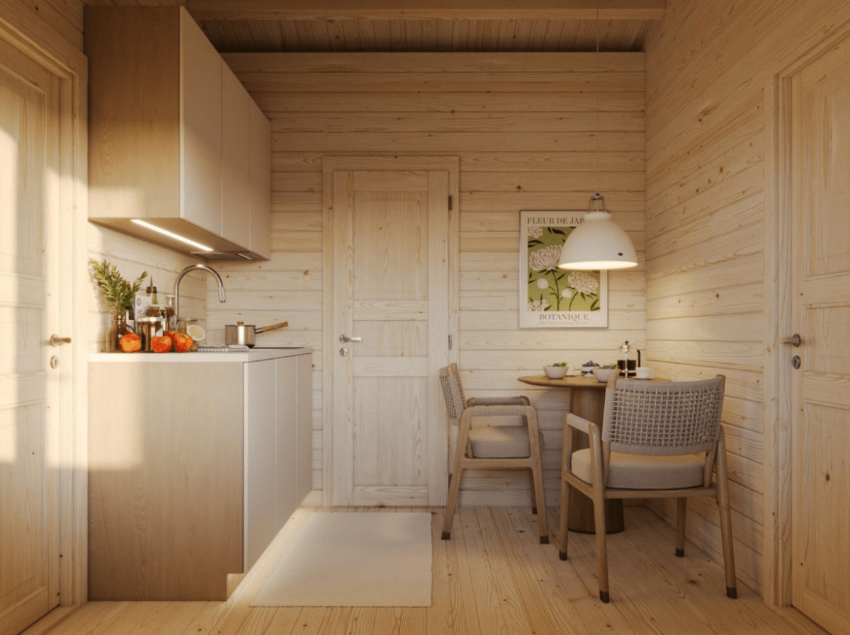 Koka māja Sandra 25.6 + 11.1 m² - HOLDORS