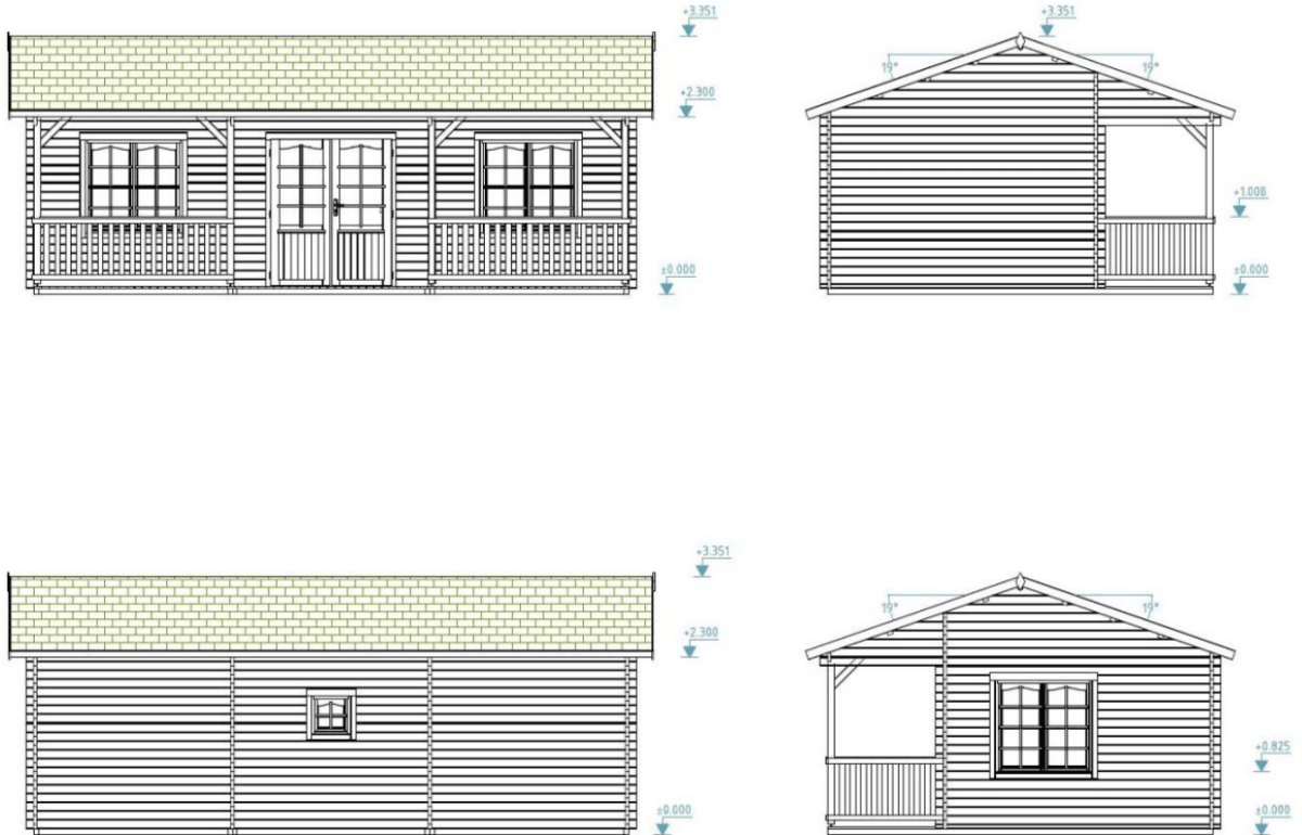 Koka māja Sandra 25.6 + 11.1 m² - HOLDORS
