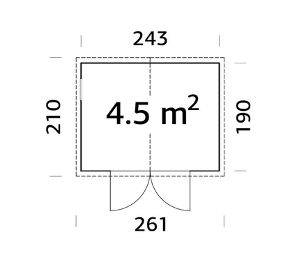 Koka noliktava dārzam Daniels 4.5 m² - HOLDORS