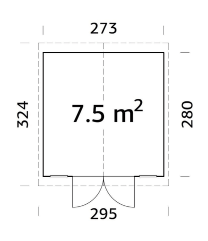 Koka noliktava dārzam Daniels 7.5 m² - HOLDORS