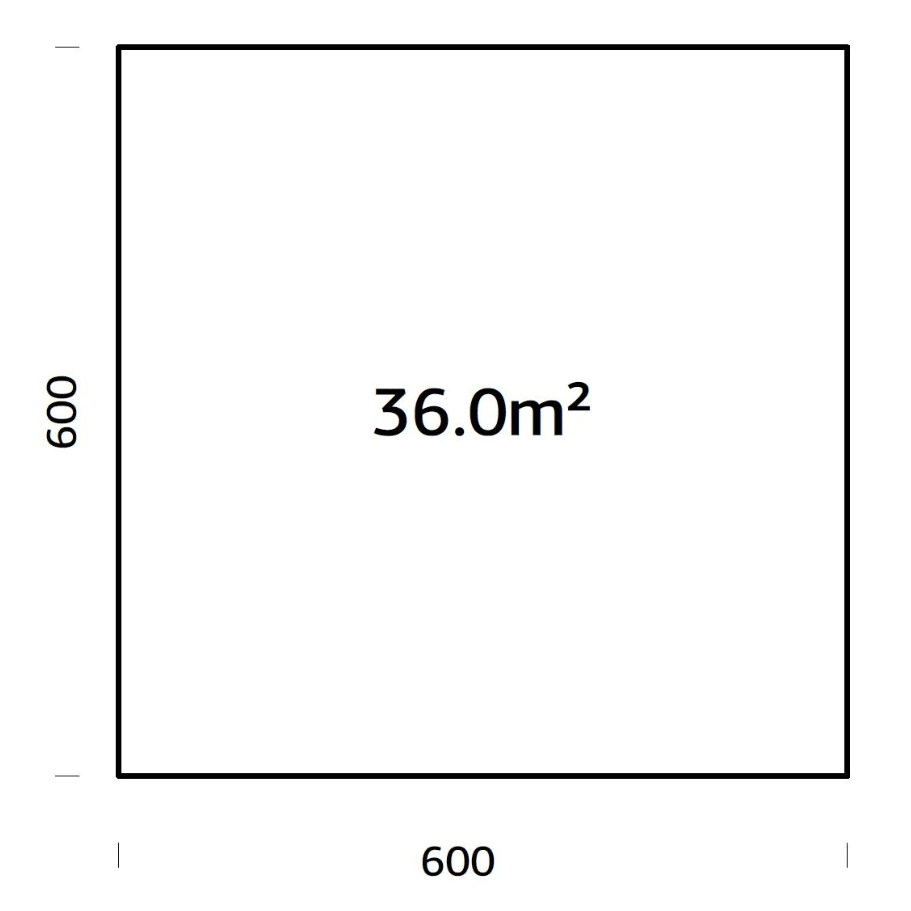 Koka pamatu rāmis dārza ēkām 6x6m - HOLDORS