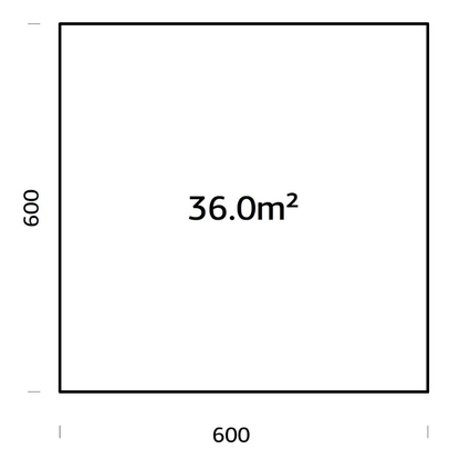 Koka pamatu rāmis dārza ēkām 6x6m - HOLDORS