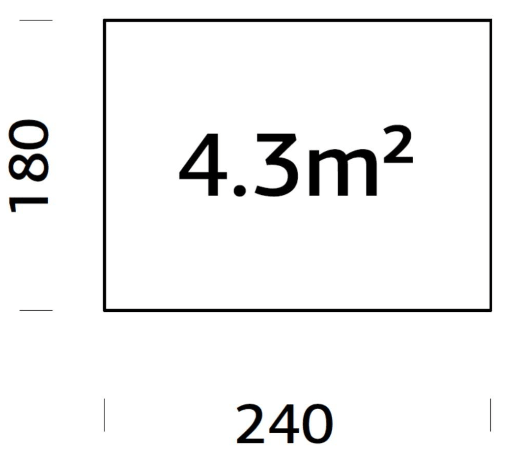 Koka pamatu rāmis dārza mājām 2,4x1,8m - HOLDORS