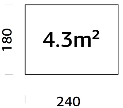 Koka pamatu rāmis dārza mājām 2,4x1,8m - HOLDORS