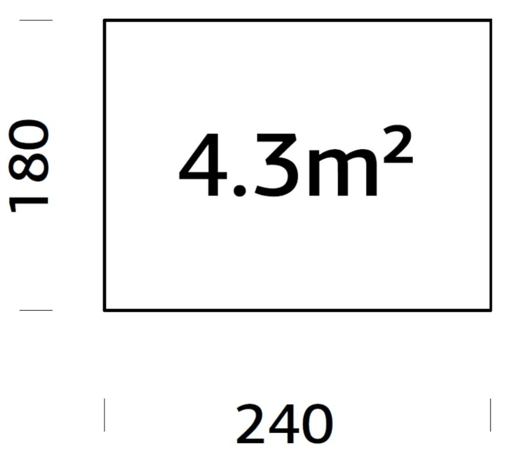 Koka pamatu rāmis dārza mājām 2,4x1,8m - HOLDORS