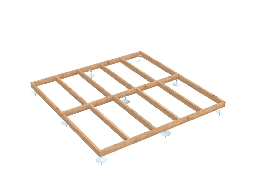Koka pamatu rāmis dārza mājām 3x3m - HOLDORS