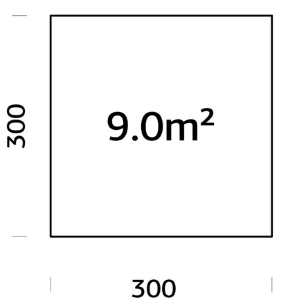 Koka pamatu rāmis dārza mājām 3x3m - HOLDORS