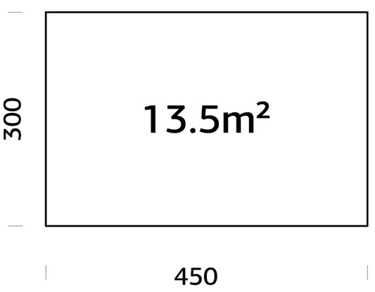 Koka pamatu rāmis dārza noliktavām 4,5x3m - HOLDORS