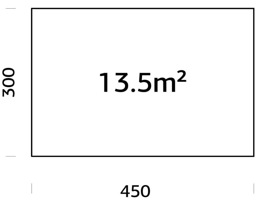 Koka pamatu rāmis dārza noliktavām 4,5x3m - HOLDORS