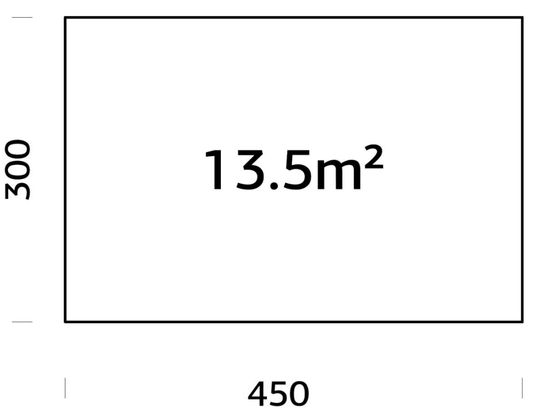 Koka pamatu rāmis dārza noliktavām 4,5x3m - HOLDORS