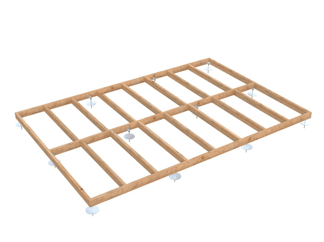 Koka pamatu rāmis dārza noliktavām 4,5x3m - HOLDORS