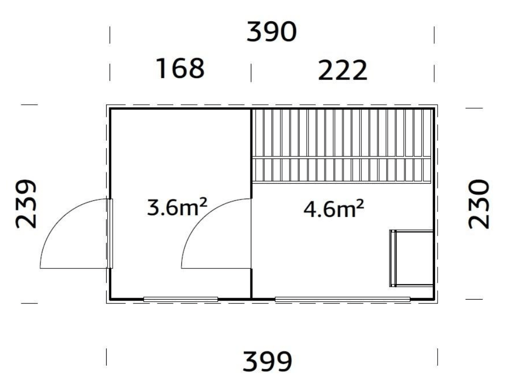 Koka pirts Greisa 8.2 m2 - HOLDORS