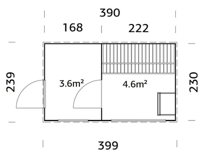 Koka pirts Greisa 8.2 m2 - HOLDORS