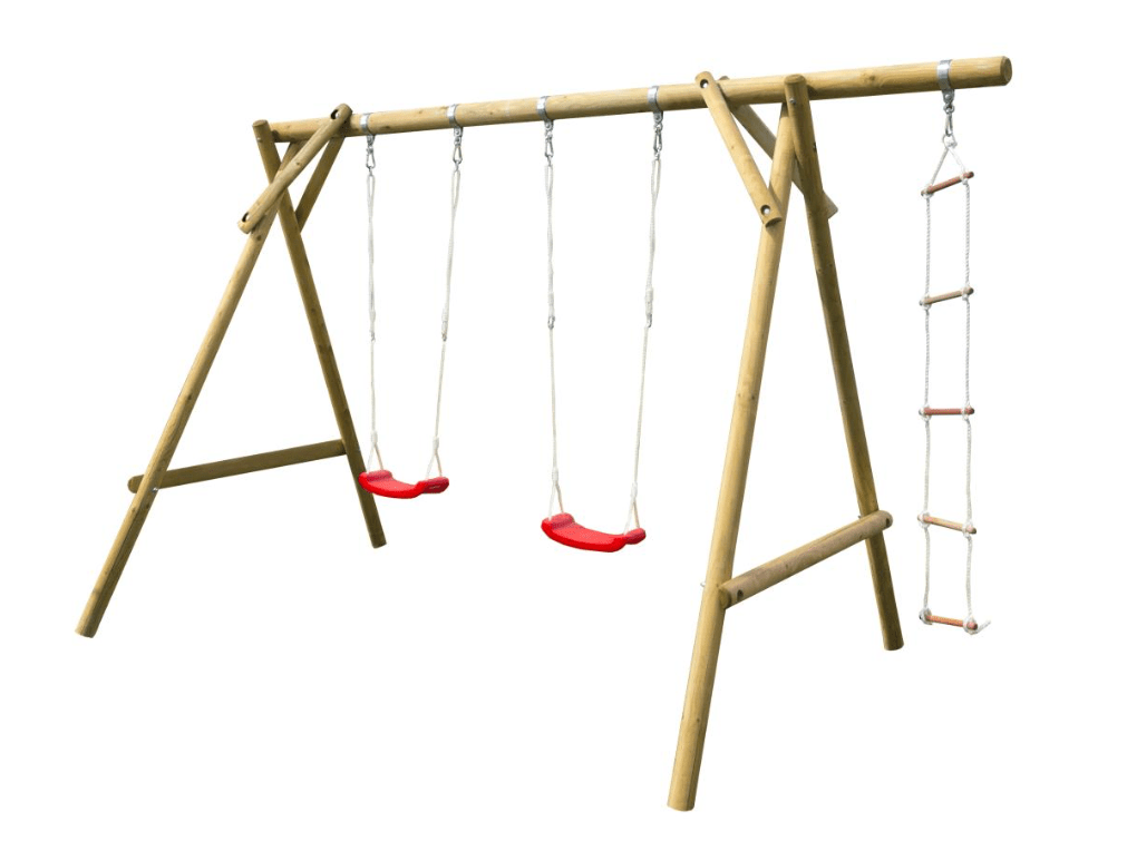 Koka šūpoles ar trepēm virvē Magnuss - HOLDORS