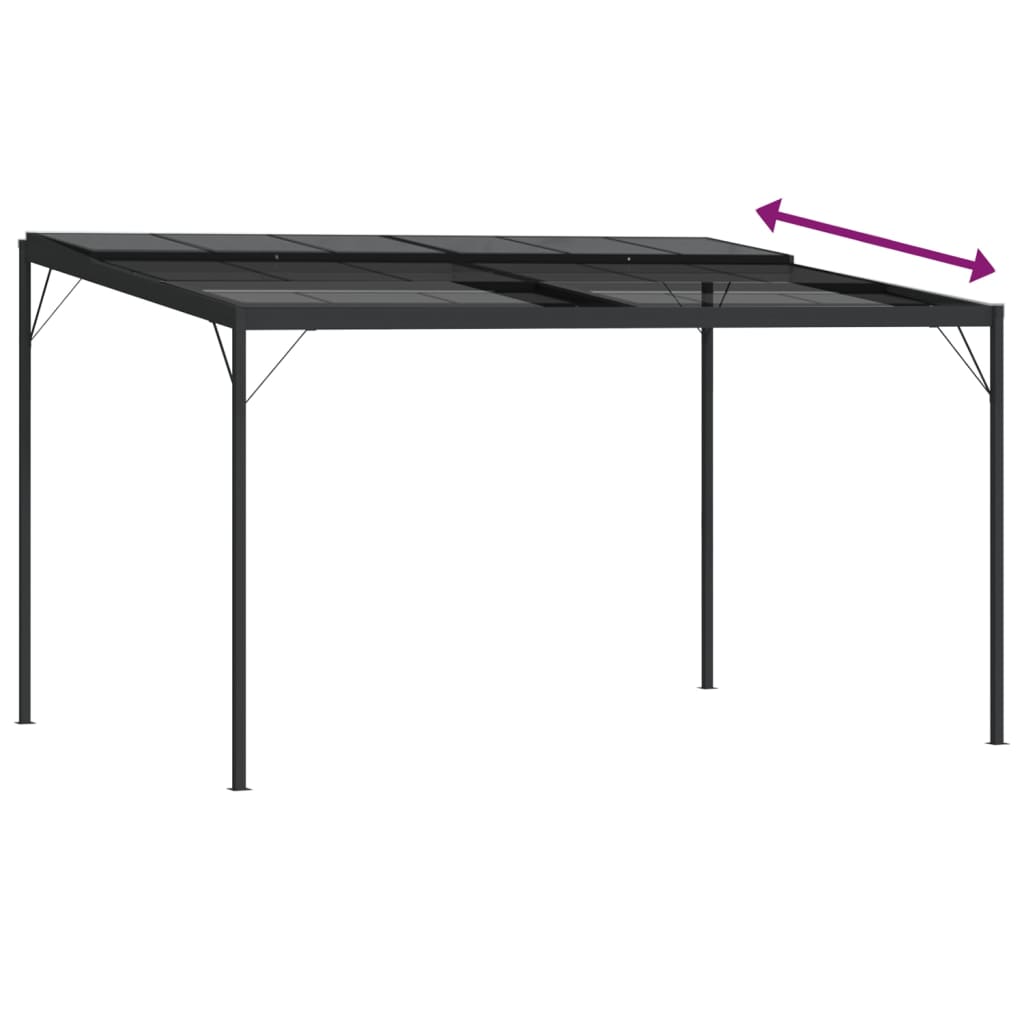 Lapene Ar Jumtu, 4X3X2,5 M, Alumīnijs Un Tērauds - HOLDORS