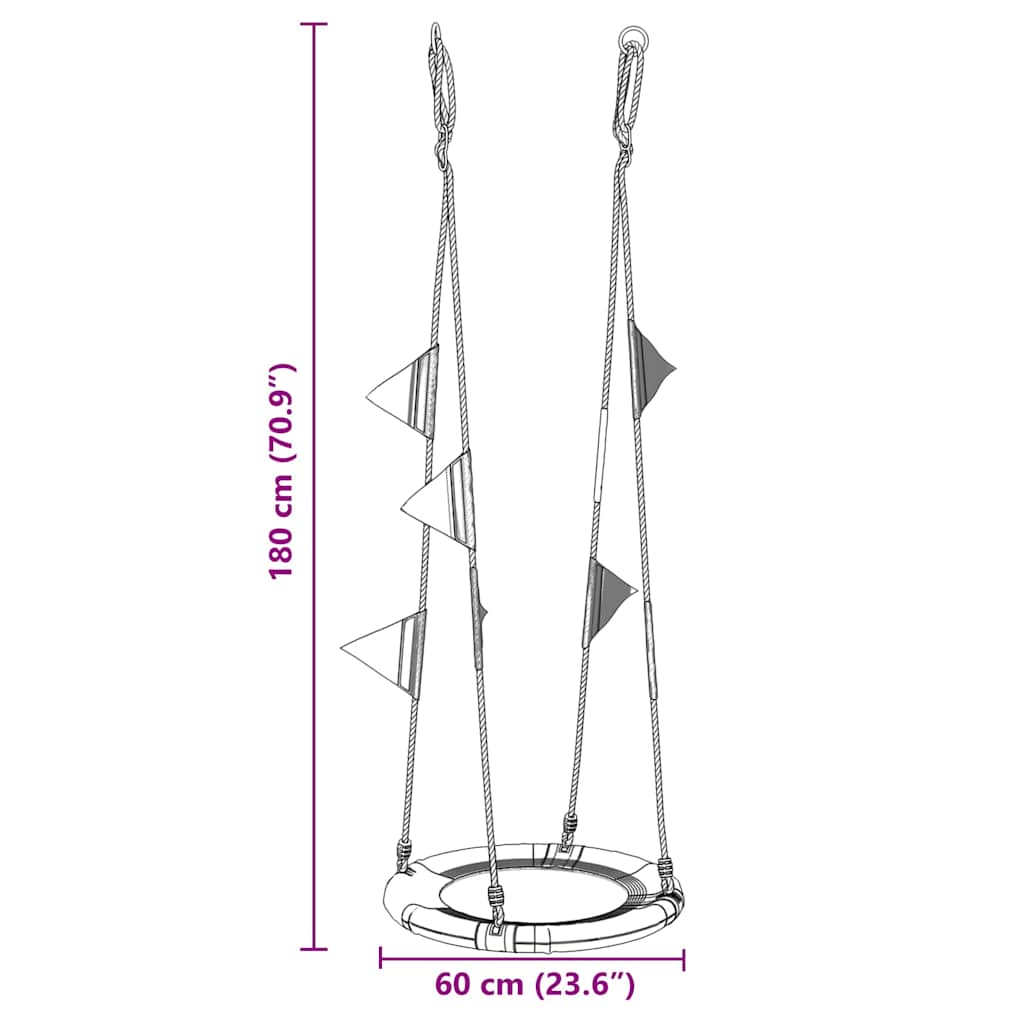 Ligzdas Šūpoles Zila 60 X 60 X 180 Cm Poliesters - HOLDORS