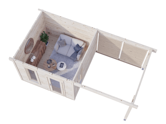 Māja dārzam no koka Greisa 8.1 + 8.1 m2 - HOLDORS