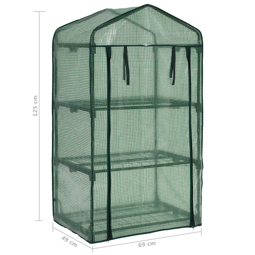Mini Siltumnīca, 3 Plaukti, 69X49X125 Cm - HOLDORS