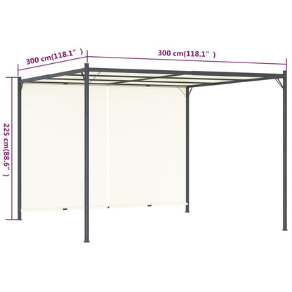 Nojume Ar Regulējamu Jumtu, Krēmkrāsa, 3X3 M, Tērauds - HOLDORS