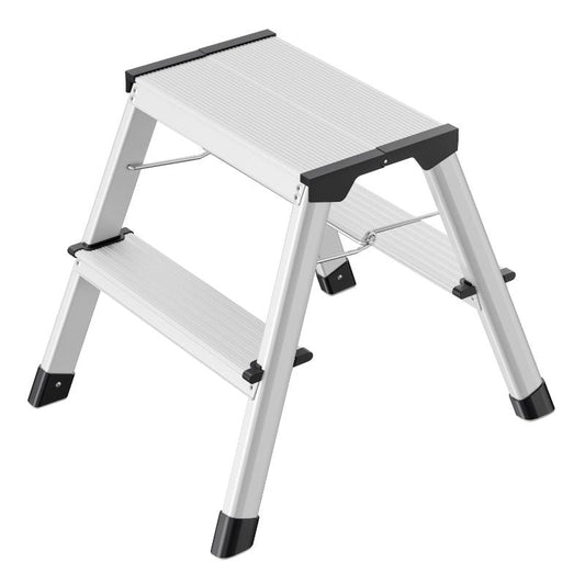Pakāpienu soliņš salokāms D60 StandardLine / alumīnija / 2x2 pakāpieni - HOLDORS