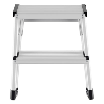 Pakāpienu soliņš salokāms D60 StandardLine / alumīnija / 2x2 pakāpieni - HOLDORS