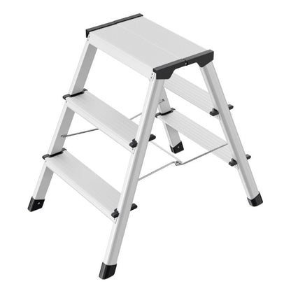 Pakāpienu soliņš salokāms D60 StandardLine / alumīnija / 2x3 pakāpieni - HOLDORS