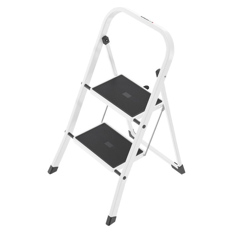 Pakāpienu soliņš salokāms K40 BasicLine / tērauda / 2 pakāpieni, drošības rokturis - HOLDORS