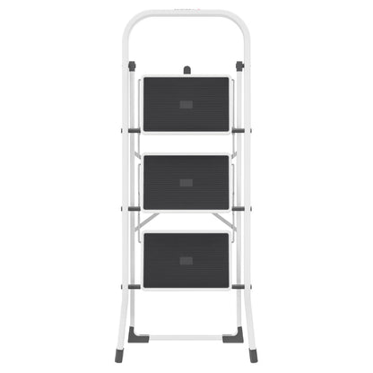 Pakāpienu soliņš salokāms K40 BasicLine / tērauda / 3 pakāpieni, drošības rokturis - HOLDORS