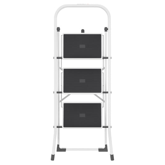 Pakāpienu soliņš salokāms K40 BasicLine / tērauda / 3 pakāpieni, drošības rokturis - HOLDORS