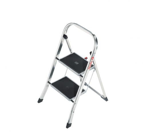 Pakāpienu soliņš salokāms K70 StandardLine / alumīnija / 2 pakāpieni, drošības rokturis - HOLDORS