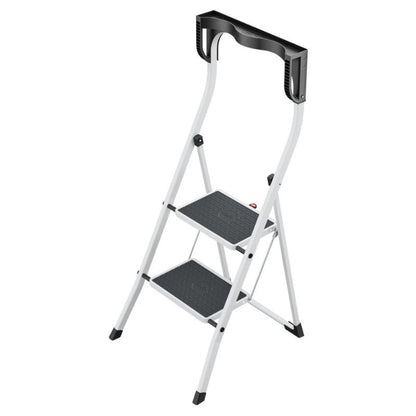 Pakāpienu soliņš salokāms K75 StandardLine / alumīnija / 2 pakāpieni, drošības rokturis - HOLDORS