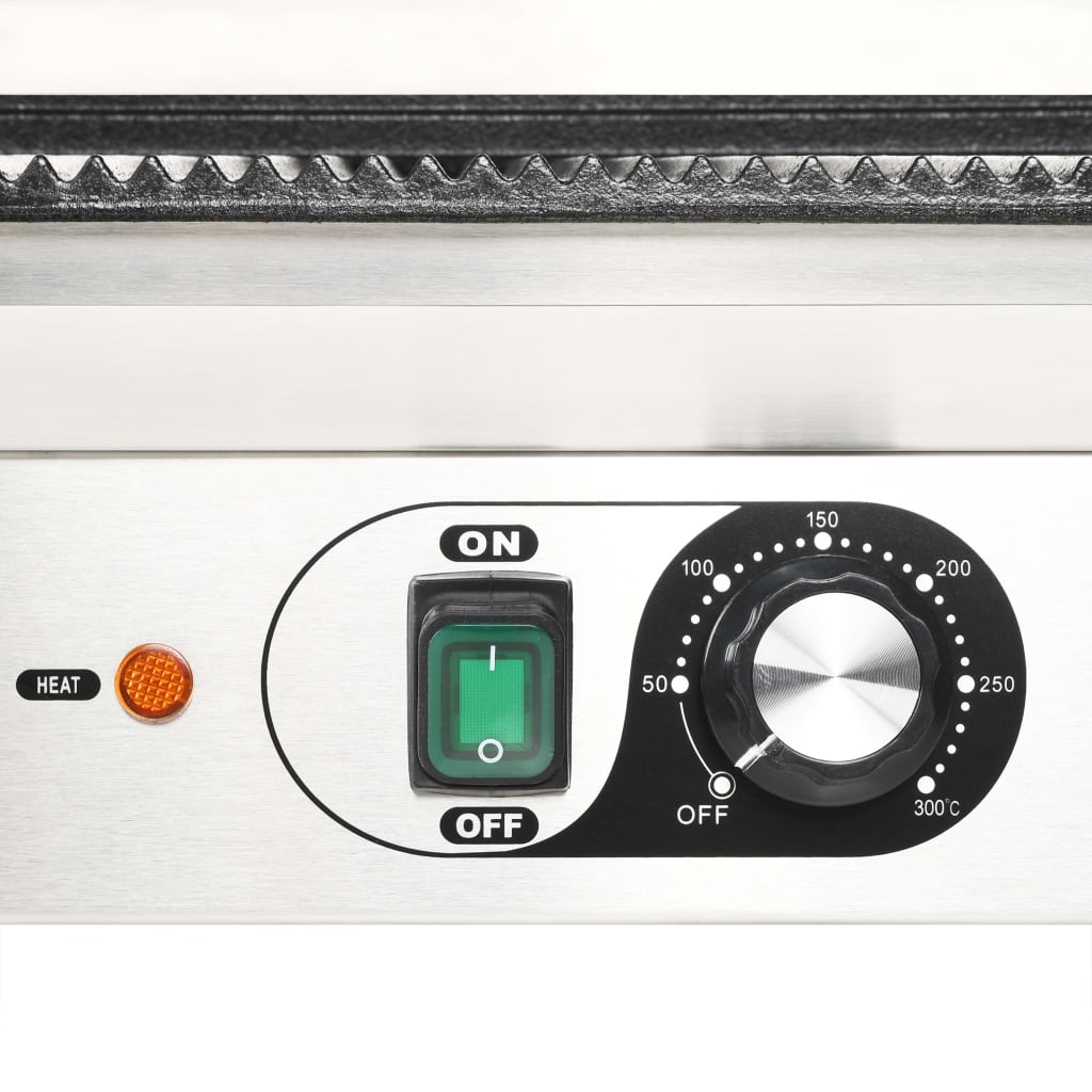 Panini Grils Ar Rievotu Virsmu, 3600 W, 57X30,5X20 Cm - HOLDORS
