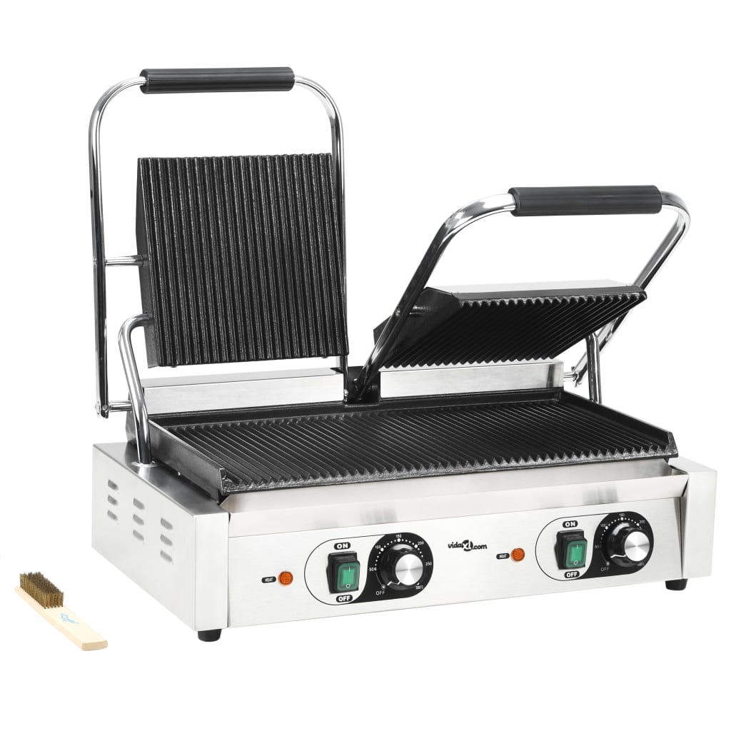 Panini Grils Ar Rievotu Virsmu, 3600 W, 57X30,5X20 Cm - HOLDORS