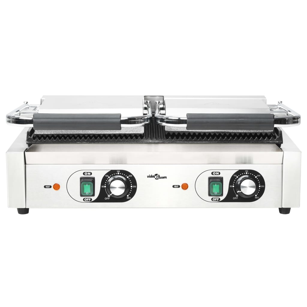 Panini Grils Ar Rievotu Virsmu, 3600 W, 57X30,5X20 Cm - HOLDORS