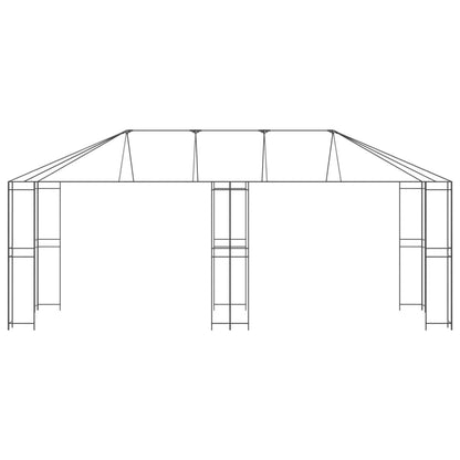 Paviljona Rāmis Bez Paviljona Auduma 6 X 3 M Melns Tērauds - HOLDORS