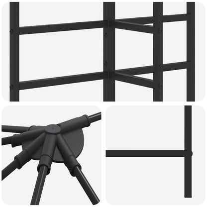 Paviljona Rāmis Bez Paviljona Auduma 6 X 3 M Melns Tērauds - HOLDORS