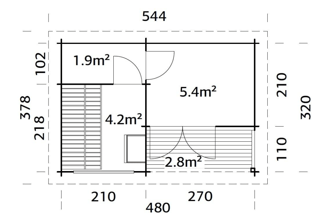Pirts dārzam Sanija 11.5 m2 - HOLDORS