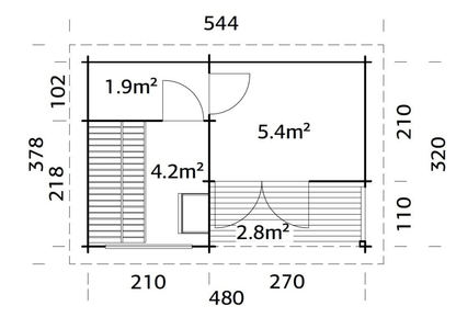 Pirts dārzam Sanija 11.5 m2 - HOLDORS