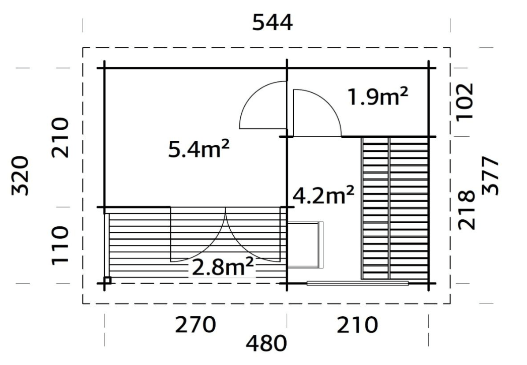 Pirts dārzam Sanija 11.5 m2 - HOLDORS