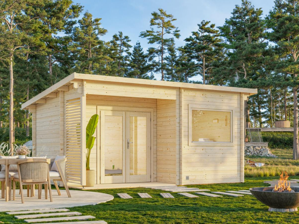 Pirts dārzam Sanija 11.5 m2 no koka - HOLDORS